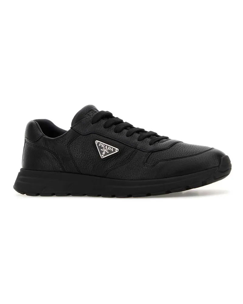 Prada Men's Black Leather Prax 2.0 Sneakers Nero Nero