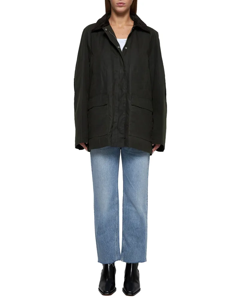 Totême Women's Padded Cotton Jacket Green Viscose Bomber Green