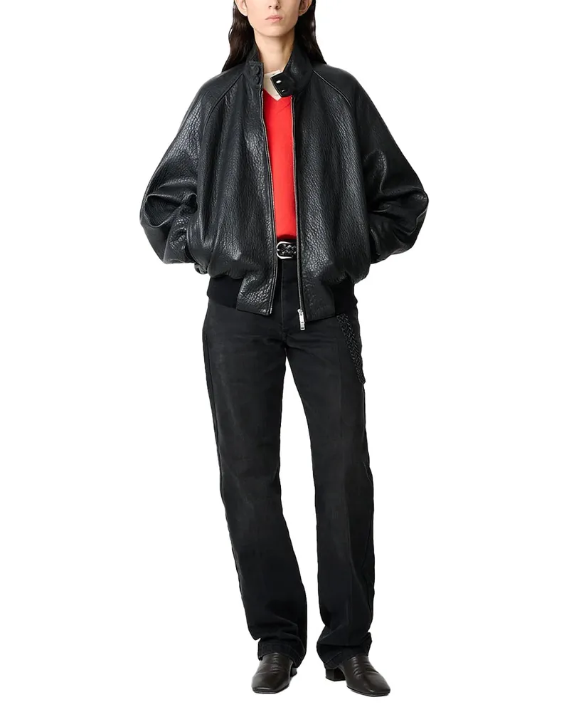 Studio Nicholson Sheepskin Leather Jacket — Black Black