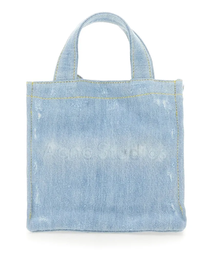 Acne Studios Women's Shopper Bag Denim Azure Cotton Handbags Hand Blue
