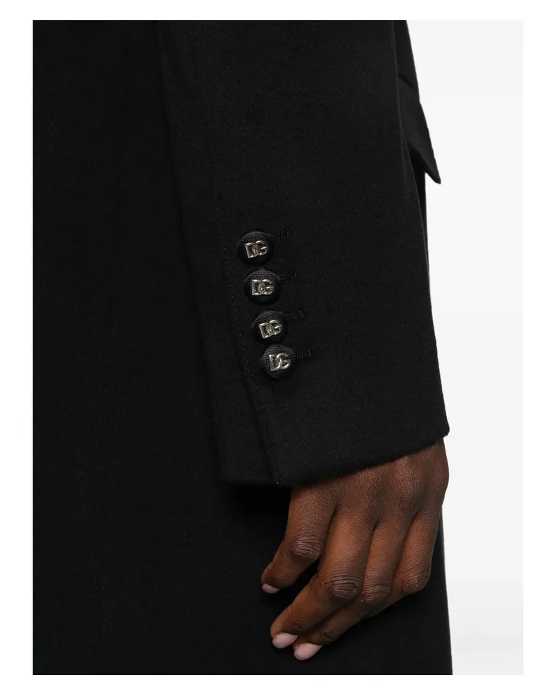 Dolce & Gabbana Virgin Wool Coat — Black Black