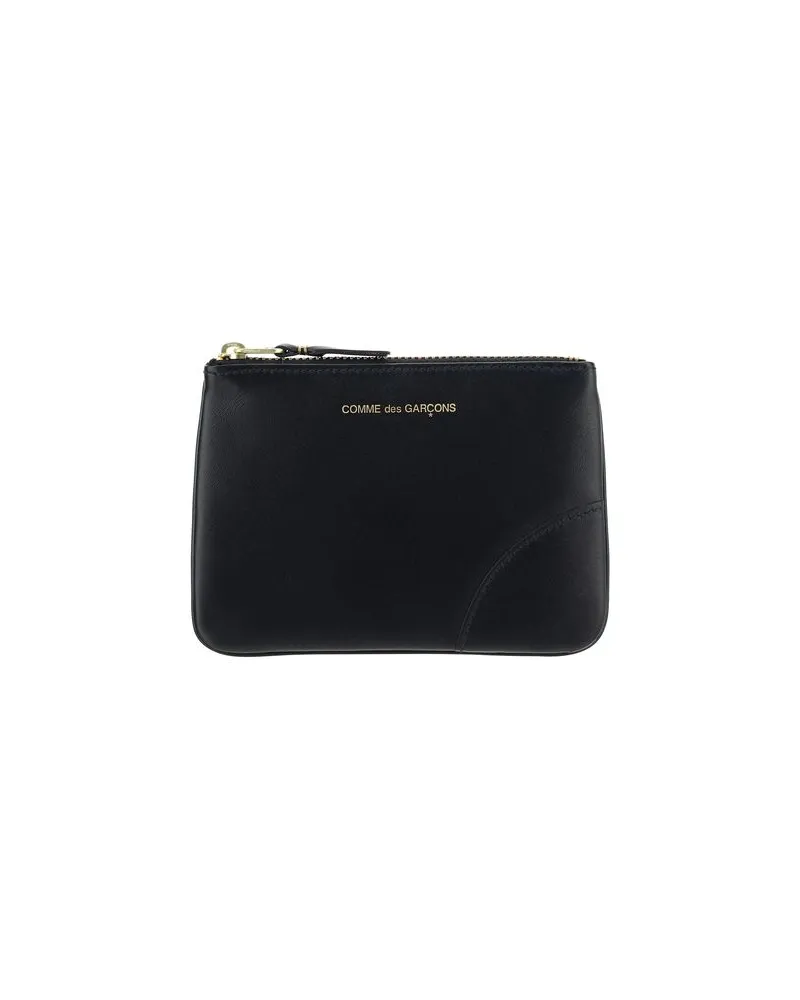 Comme des Garçons Men's Black Calf Leather Bos Taurus Wallet Black