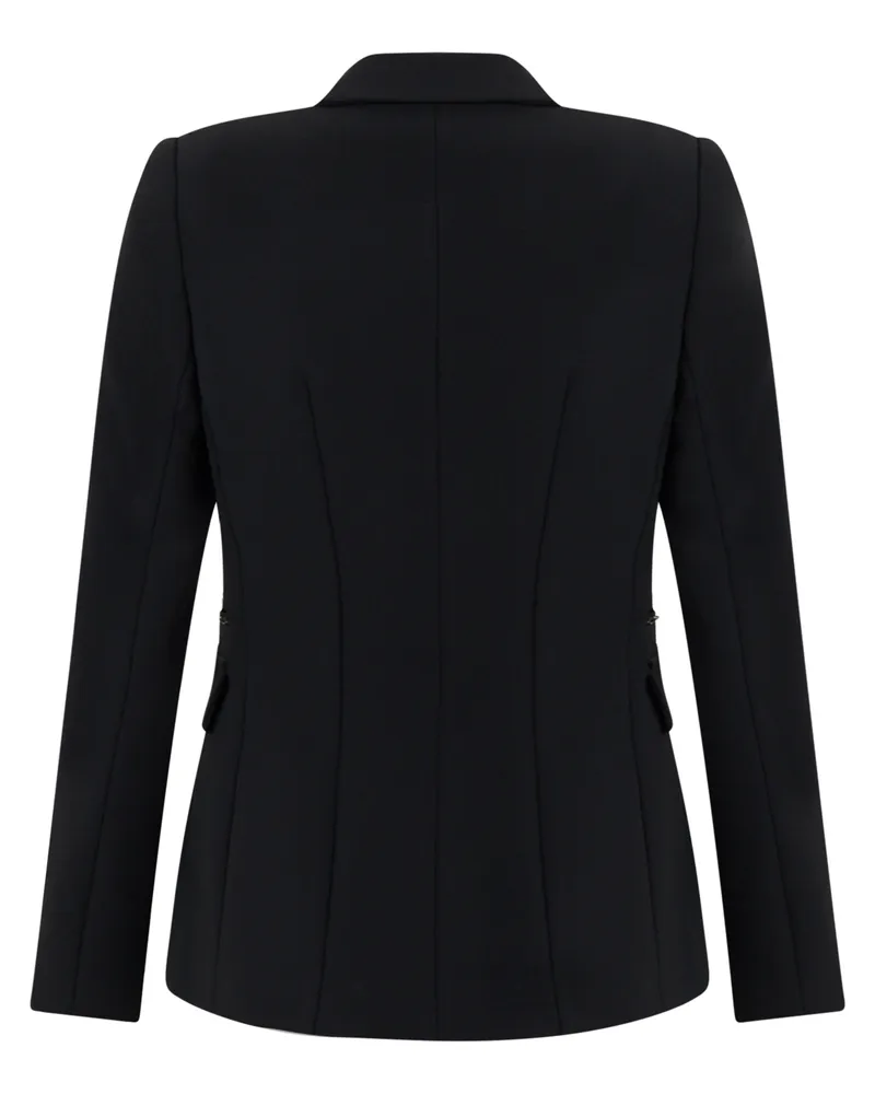 Elisabetta Franchi Women's Blazer Single-Breasted Black Polyester Blazers Jacket Black
