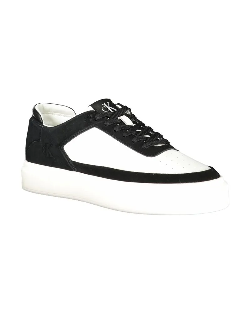 Calvin Klein Colorblock Suede Sneaker — White White