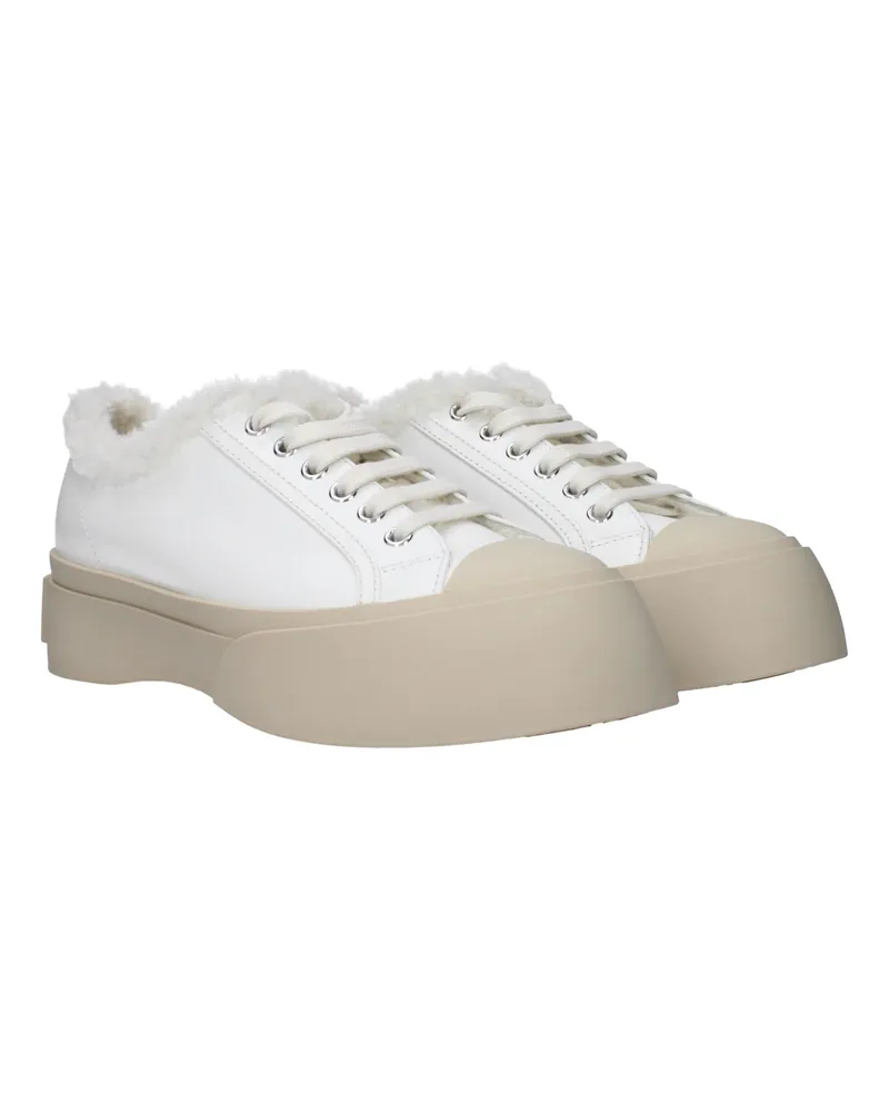 Marni Women's White Leather Low Top Sneakers White