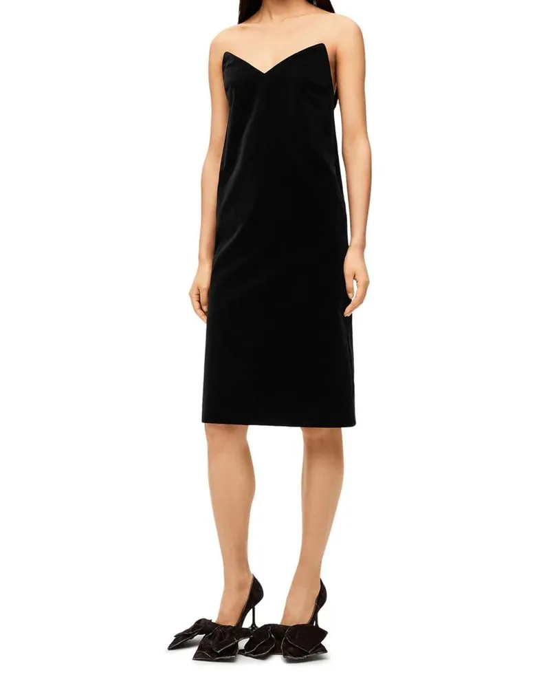Loewe Women's Black Cotton Cocktail Dress Black