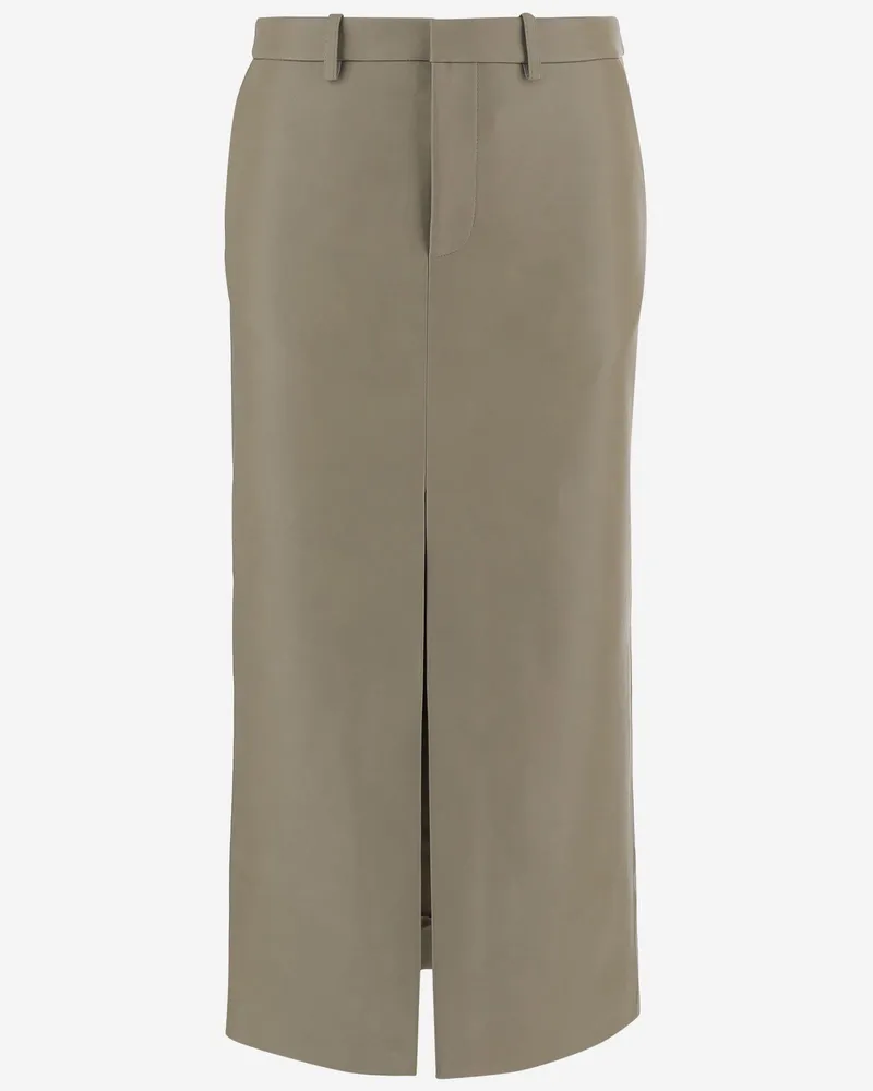 FRANKIE Shop Women's Skirt Nylon Beige Polyurethane Beige