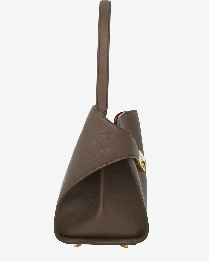 Ferragamo Women's Shoulder Bag Hug Soft Leather Brown Brown