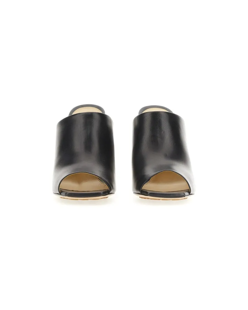 Bottega Veneta Lambskin Slingback Sandal — Black Black