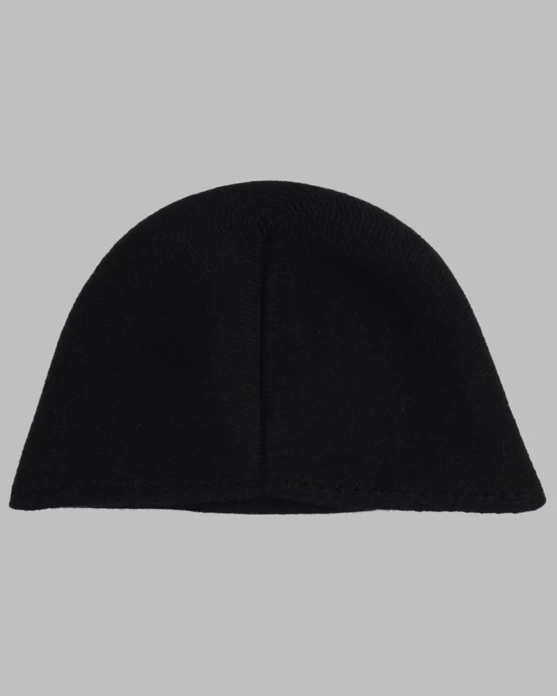 Uma Wang UK0052_UW900 Ribbed Cashmere Beanie — Black Black