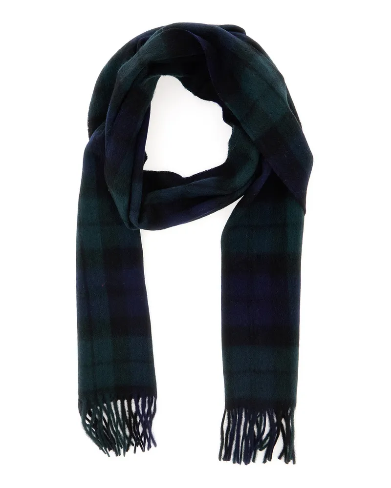 Barbour Men's Scarf Wool Blue Scarfs Navy