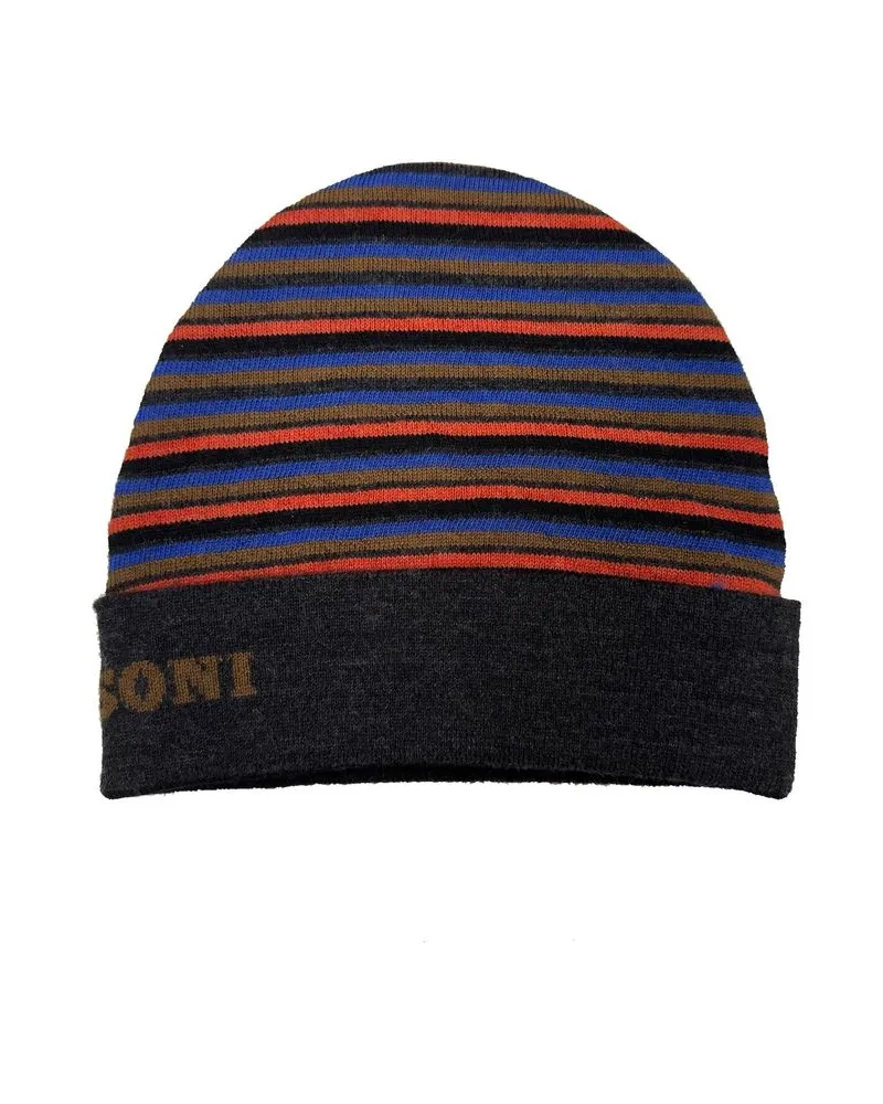 Missoni Men's Gray Wool Beanie Accessory Multicolor