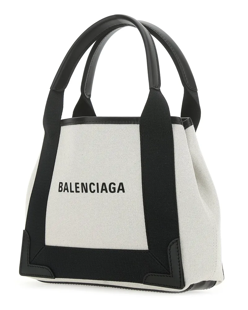Balenciaga Canvas Logo Shoulder Shoulder Bag — Beige Beige