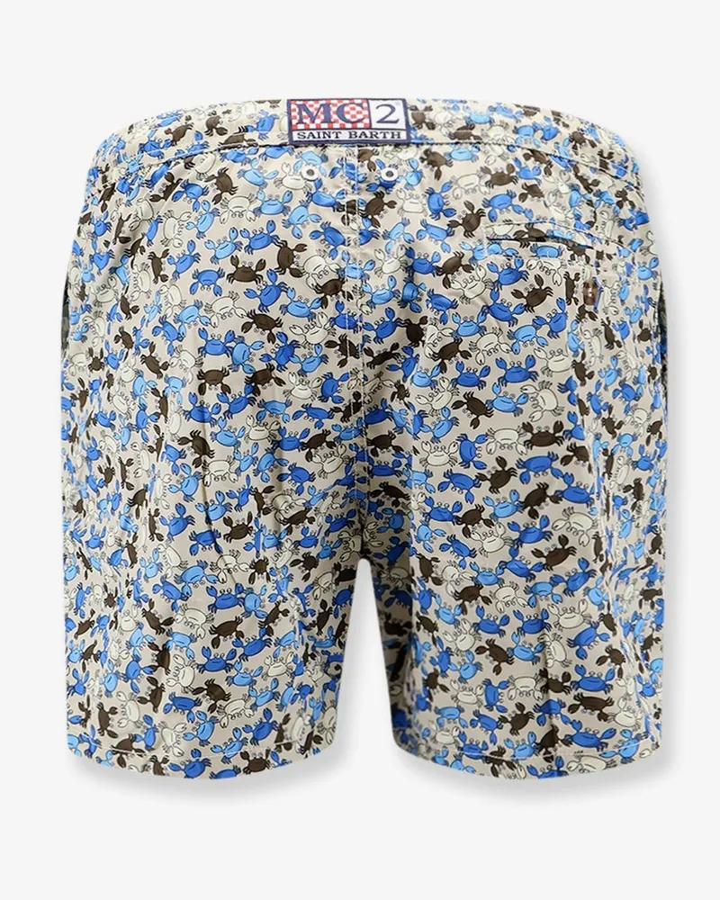 MC2 Saint Barth Men's Swim Shorts Micro-Pattern Multicolour Recycled Nylon Multicolor