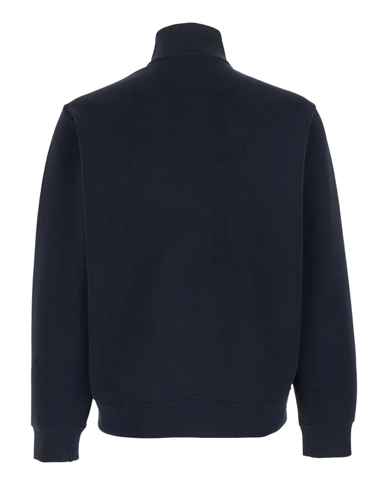 Emporio Armani Men's Sweatshirt High-Neck Blue Cotton Blend Sweatshirts Sweater Navy