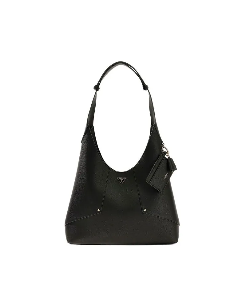 Guess Women's Hobo Bag Black Polyurethane - Handbags Black