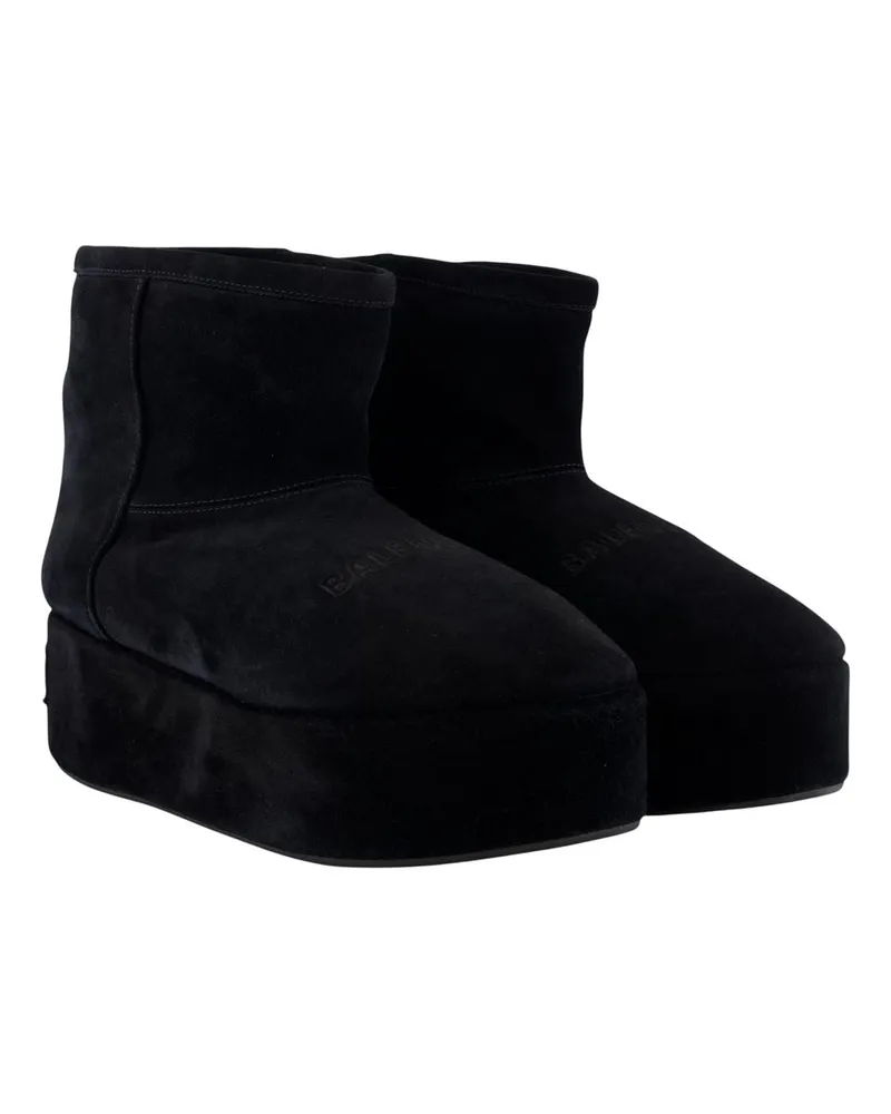 Balenciaga Women's Alaska Boots -  Leather Black Calfskin Shoes Black