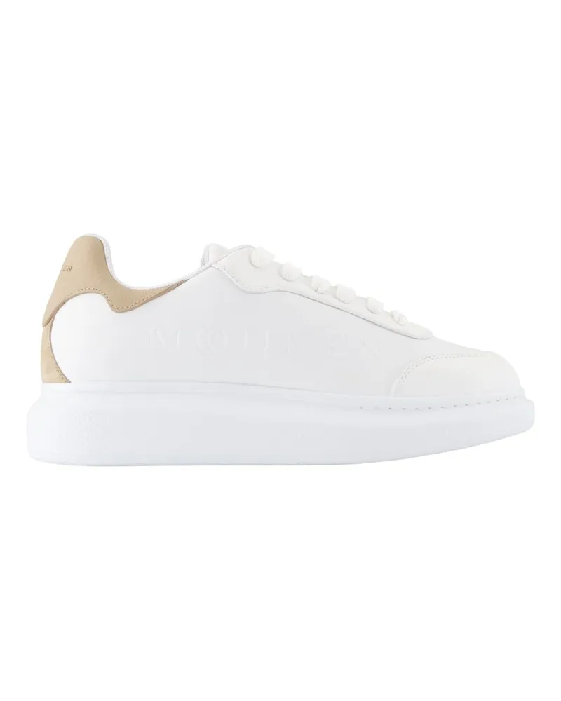 Alexander McQueen Men's Oversized Leather Sneaker White Calfskin White