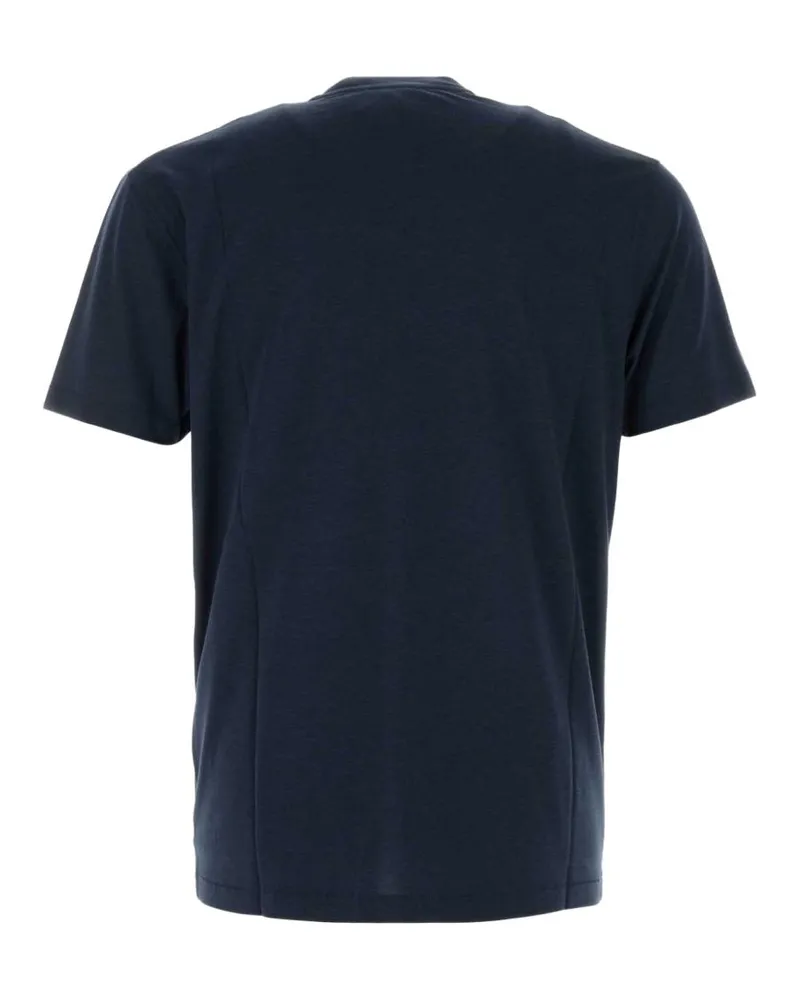 Tom Ford Logo-Embroidered Lyocell-Cotton T-Shirt — Navy Navy
