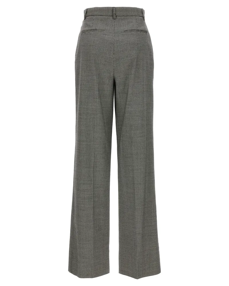 Rochas Women's Bicolor Elastane Casual Pants Gray