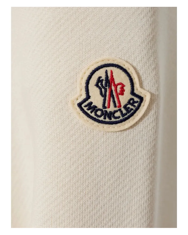 Moncler Women's Sweater Quilted High-Neck White Bomber Jackets White