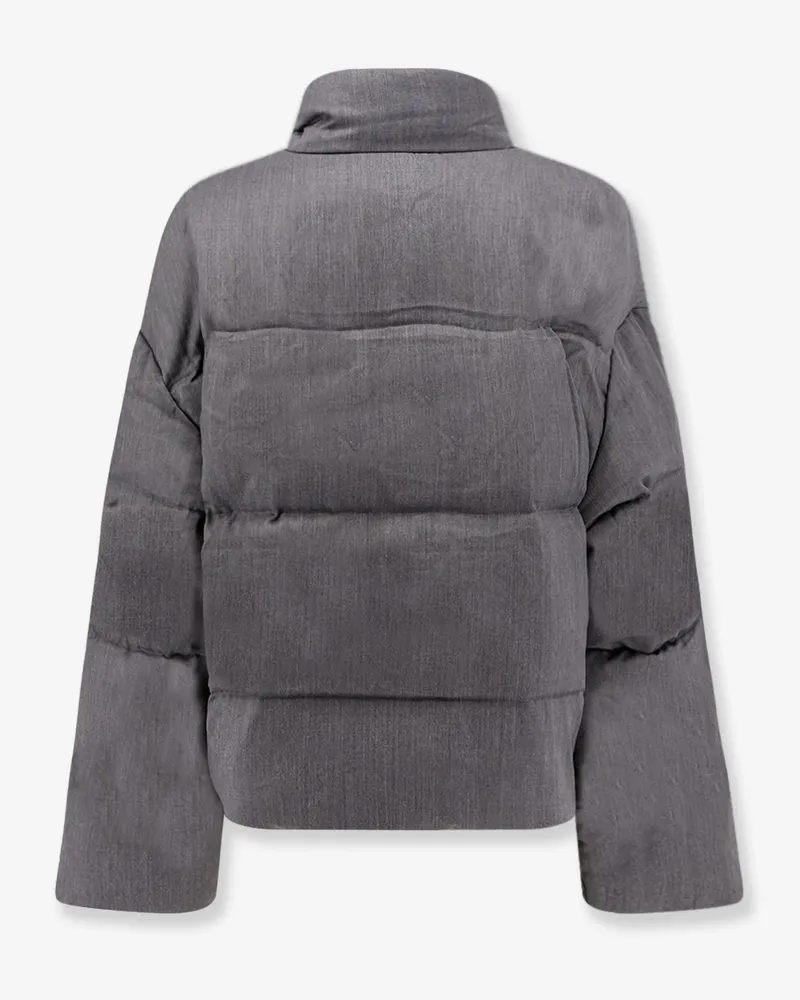 Entire Studios Women's Puffer Wool Down Jacket Grey Gray