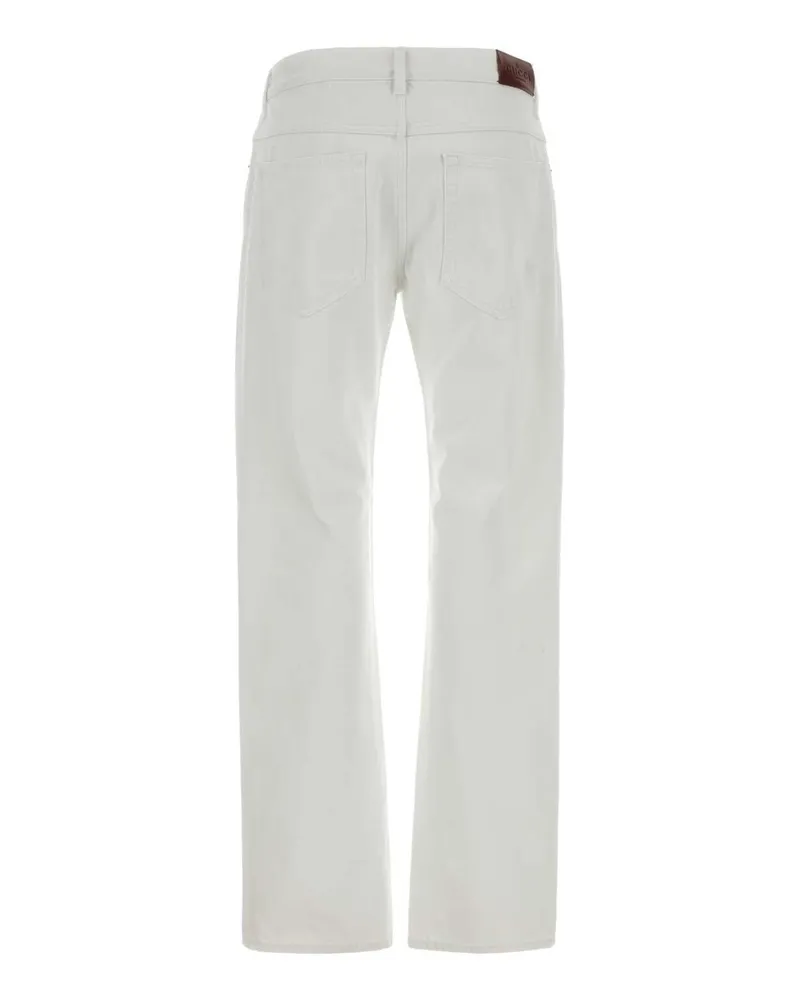 Gucci Men's White Denim Jeans Fabric White