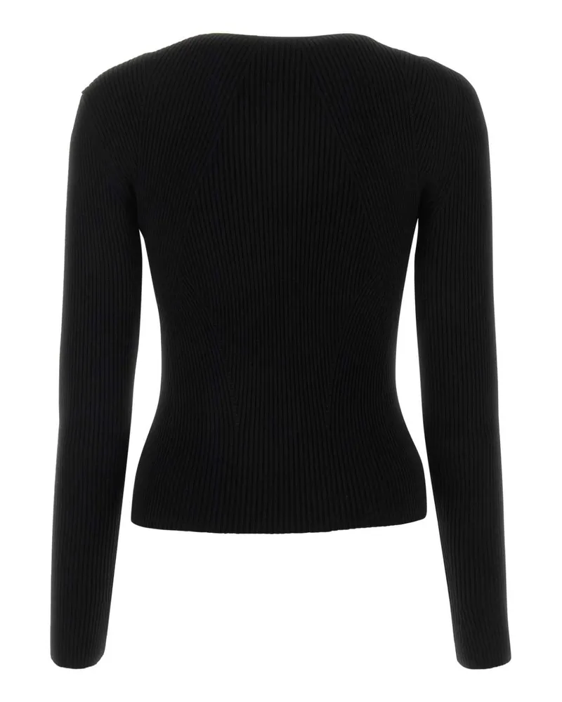 Alexander McQueen 768602q1a65 1000 Black Exterior: Wool Polyester Maglieria Sweater Black