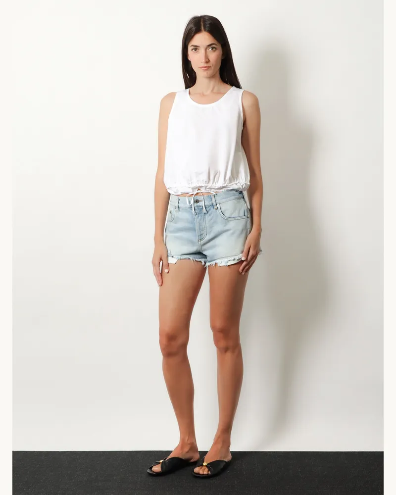 Loewe Women's Bermuda Shorts Paulas Ibiza-Blue Denim Cotton Blue
