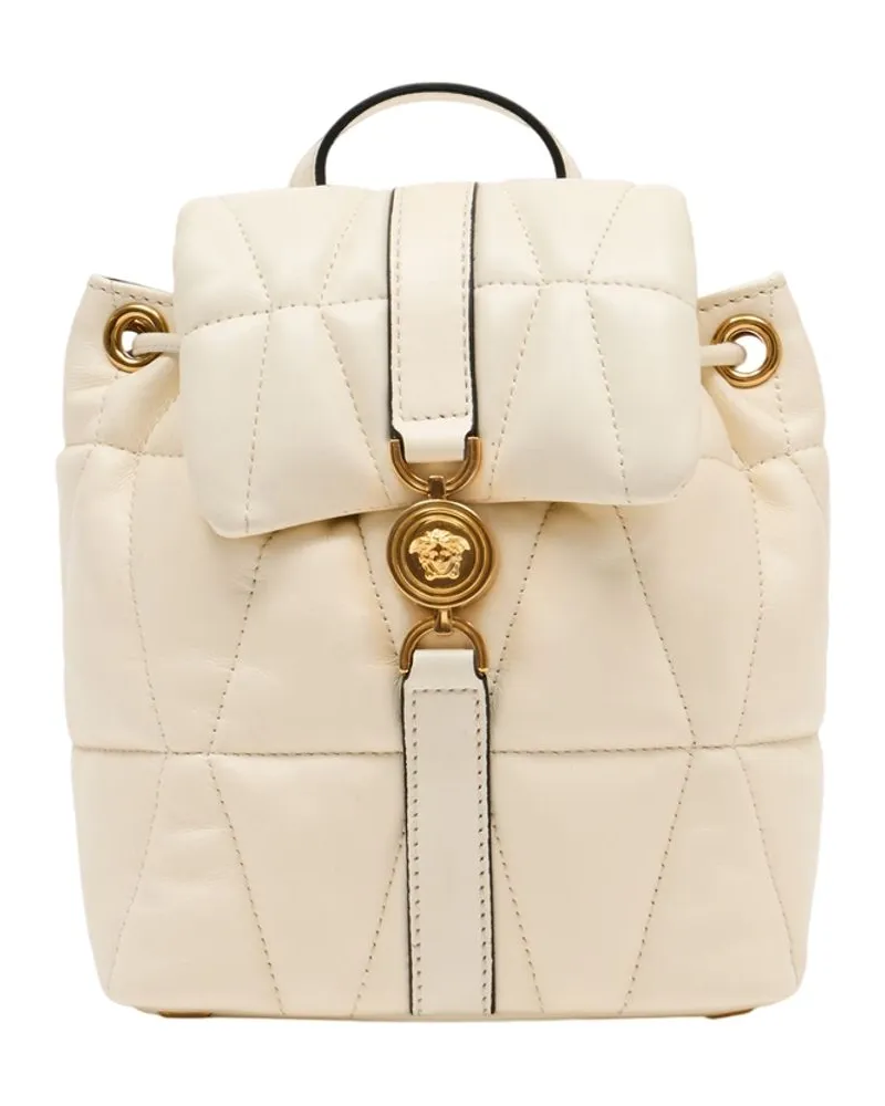 Versace Women's Backpack -  Leather White Lambskin Bags Backpacks White