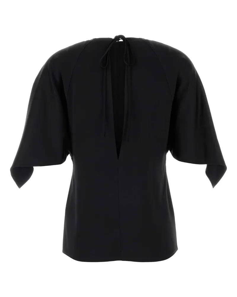 Stella McCartney Women's Satin Blouse Black Acetate Viscose Black