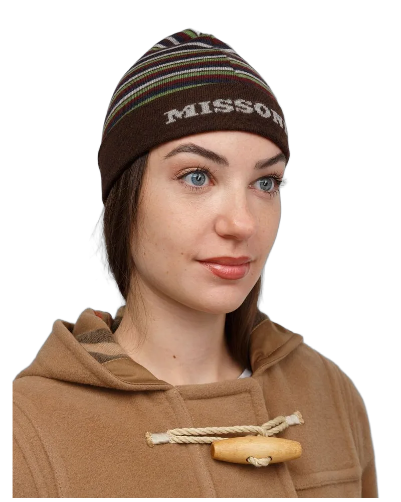 Missoni Women's Beanie Multicolor Wool Accessories Brown