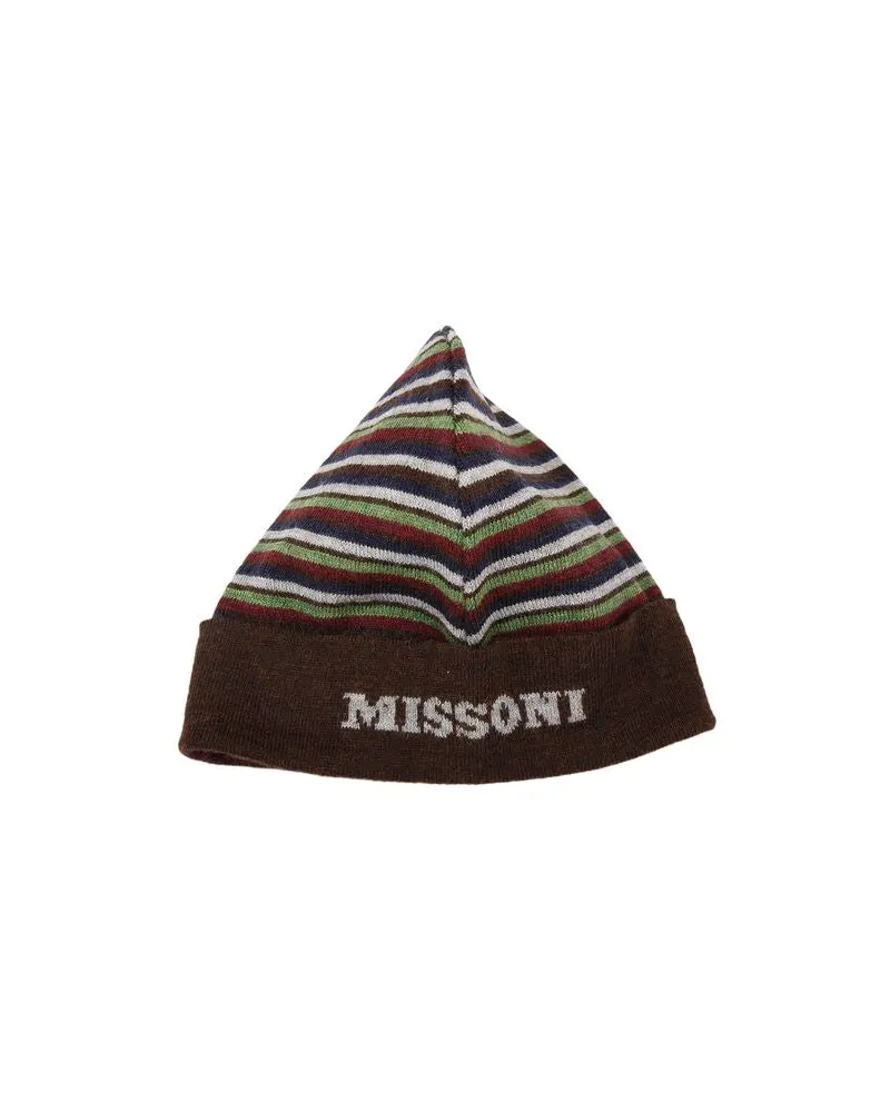 Missoni Women's Beanie Multicolor Wool Accessories Brown