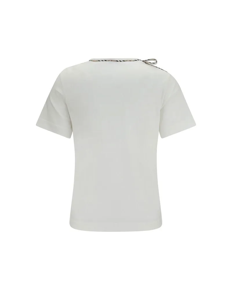 Burberry Women White Cotton T-Shirt White