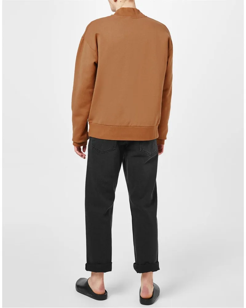 Marni Men's Piton Logo Brushed Organic Sweatshirt Brown Clothing > Knitwear Brown