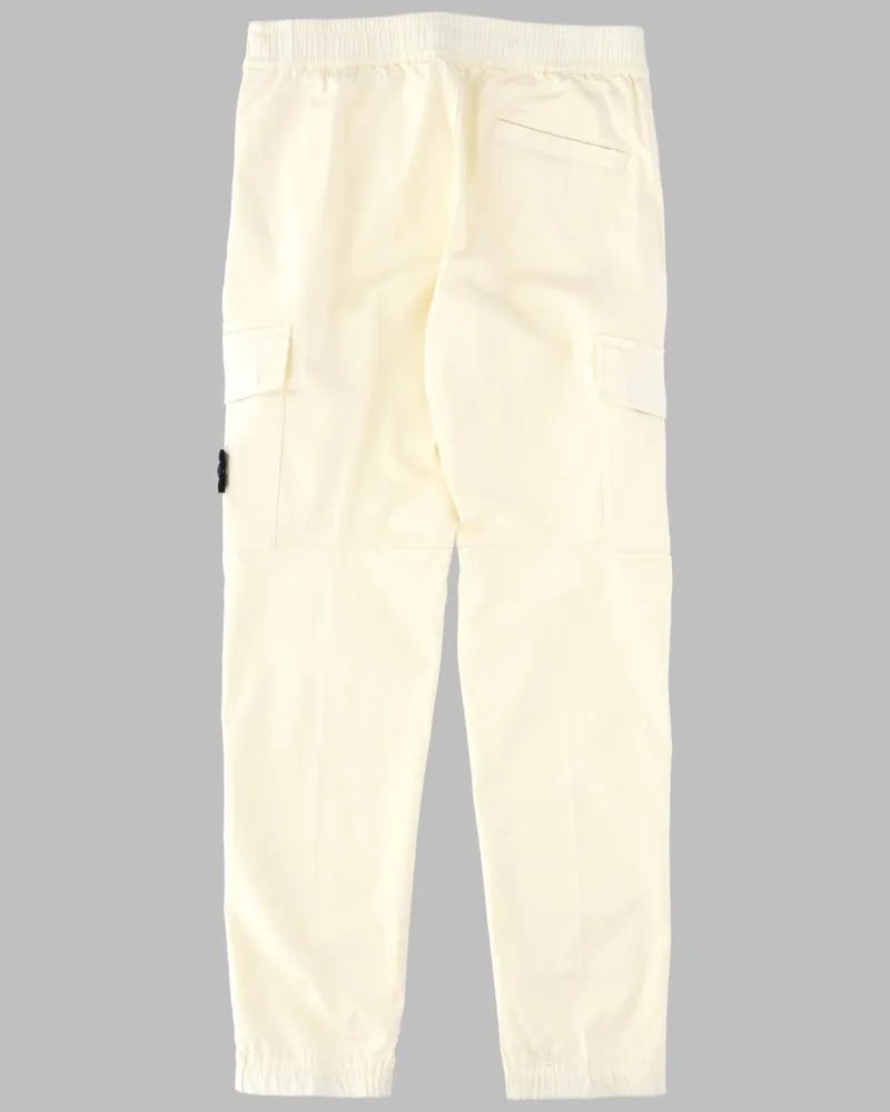 Stone Island Cotton-Wool Blend Cargo Pants — White White