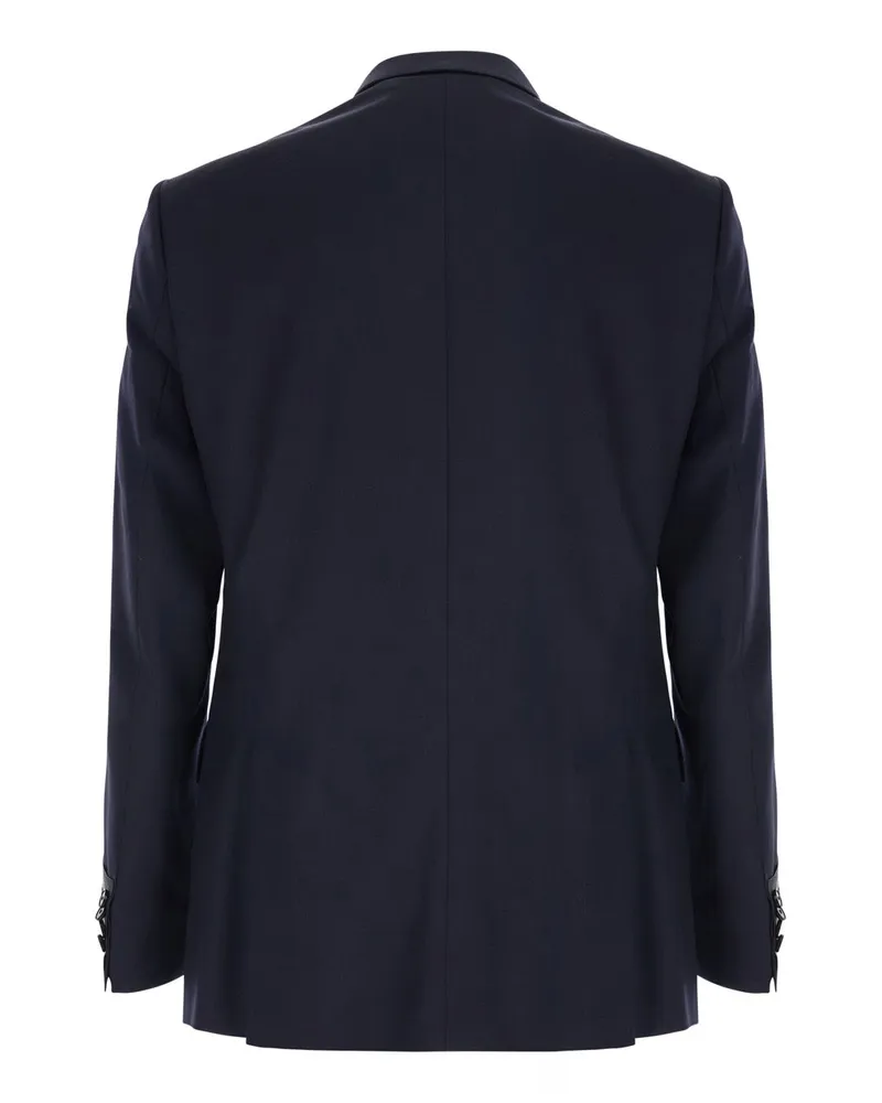 HUGO BOSS Men's Double-Breasted Wool Jacket Blue Blazers Navy