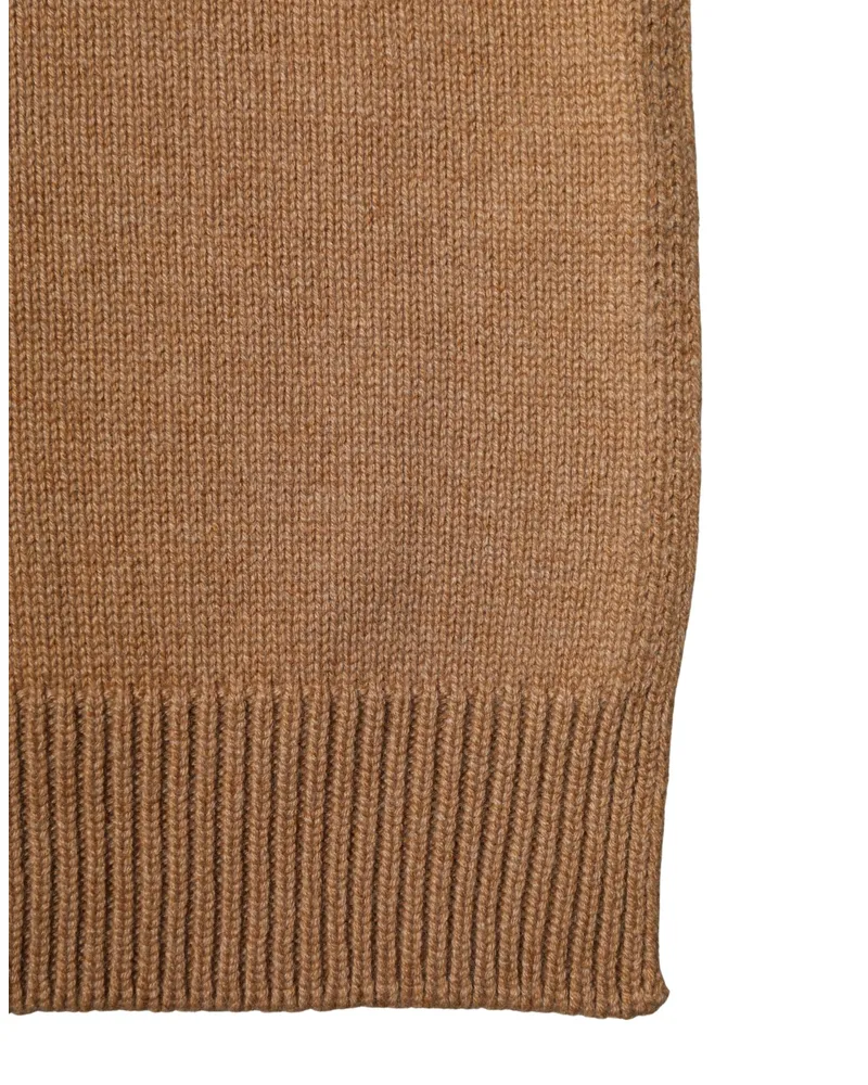 Dolce & Gabbana Brown Cashmere Knitted Foulard 207cm X 29cm Men Scarf Brown