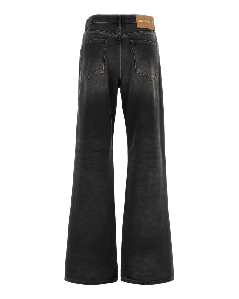 Haikure Women's Black Denim Korea Jeans Vintageblack Exterior: Cotton Black