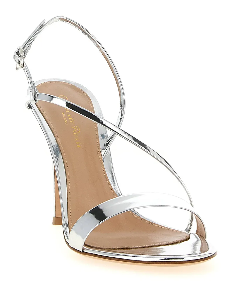 Gianvito Rossi Manhattan Sandal — Silver Silver