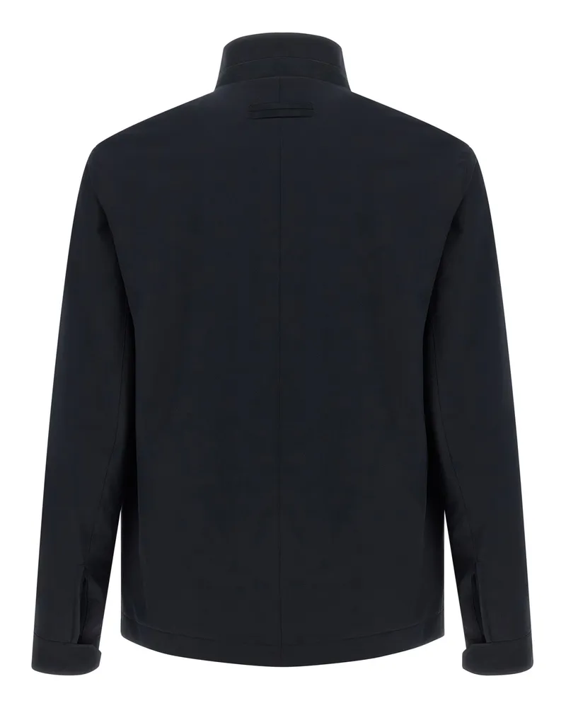 Ermenegildo Zegna Men's Blue Polyester Jacket Clothing Navy