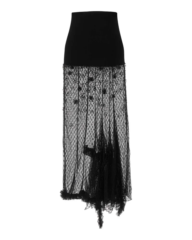 Isabel Marant Stretch Lace Skirt — Black Black