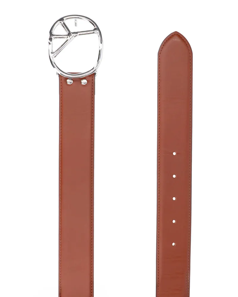 NEEDLES Men's Belts Brown Cowhide Leather Brown