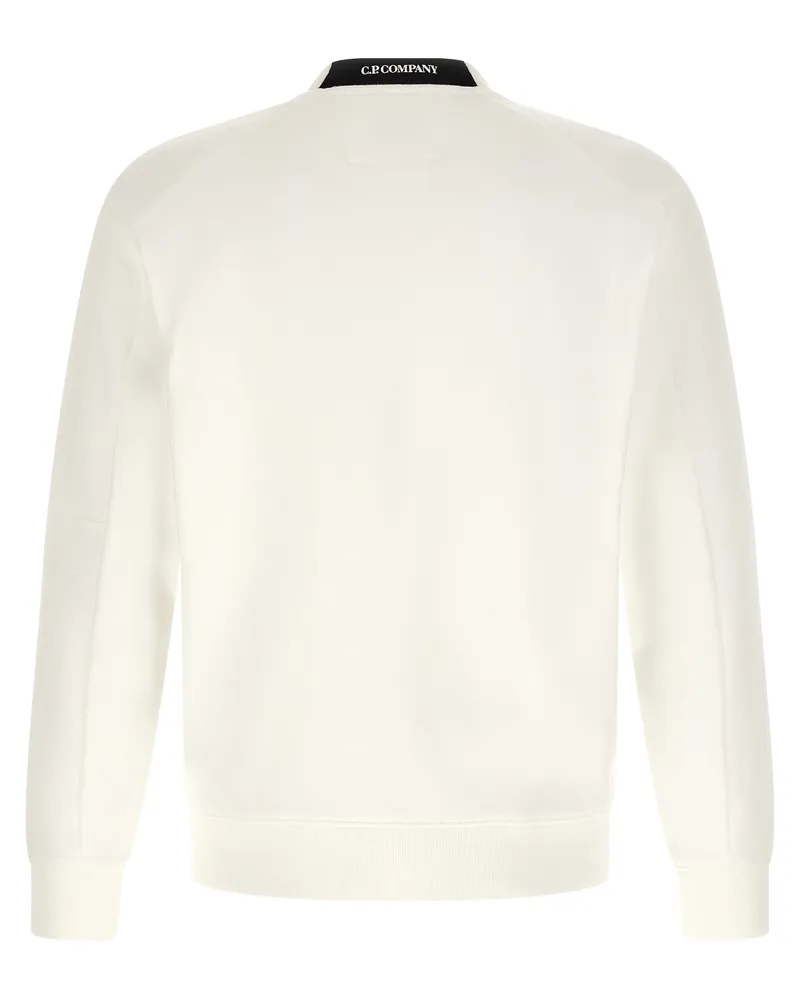 C.P. Company Cotton Fleece Crew Neck Sweatshirt — White White
