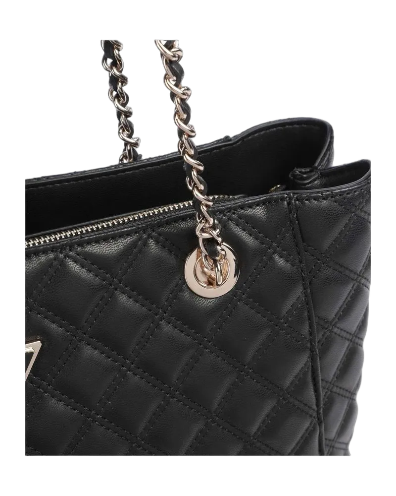 Guess Women's Tote Black Polyurethane Tote-bags Black
