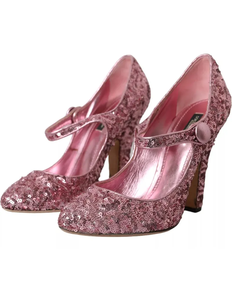 Dolce & Gabbana Sequin Pump — Pink Pink