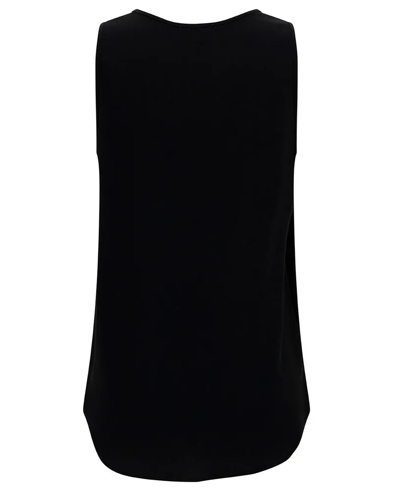 P.A.R.O.S.H. Women's Black Tank Top With Plunging U Neckline Polyamide Black