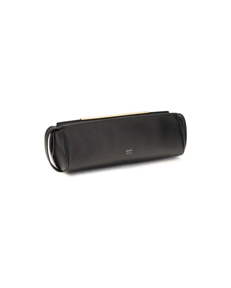 KHAITE Women's Evening Clutch Black Calf Leather Bos Black