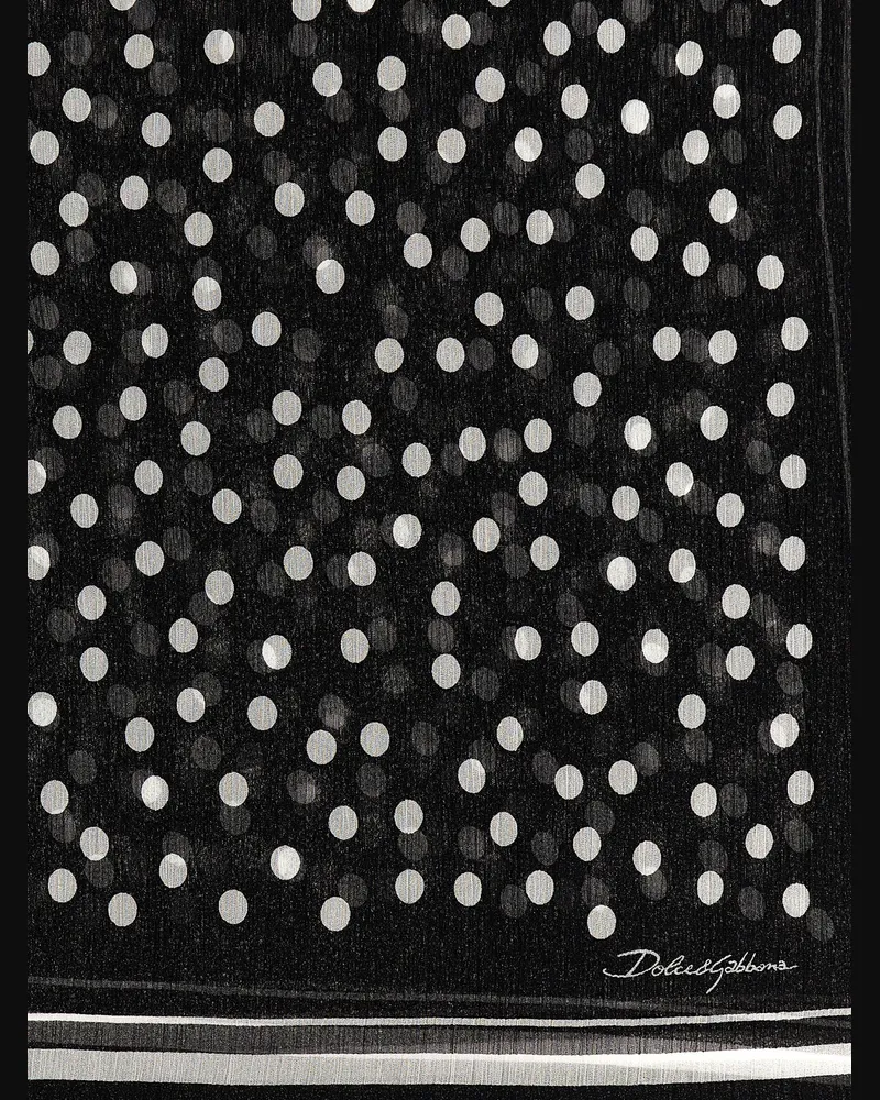 Dolce & Gabbana Women's Bicolor Silk Scarf Black