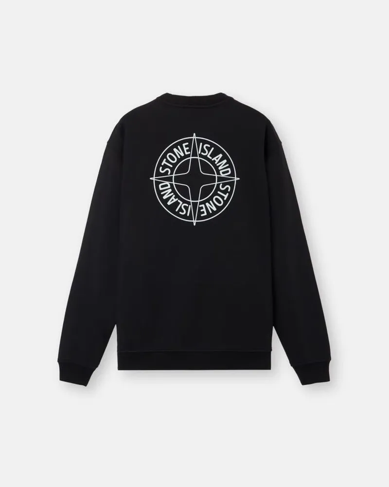 Stone Island Logo-Embroidered Sweatshirt — Black Black